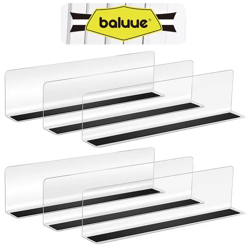 

6pcs Store Goods Separators L-shaped Plastic Shelf Divider Supermarket Commodity Divider Magnetic Baffle