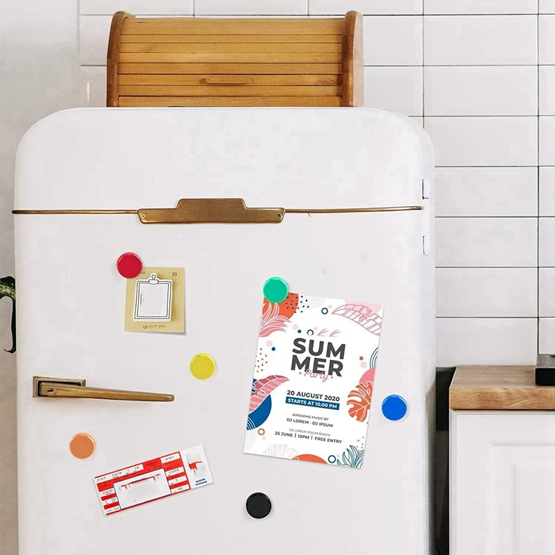 Упаковка из 180 магнитов Φ для магнитной доски холодильника красочных круглых