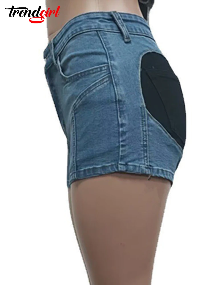 Mlaiscsr винтажные лоскутные эластичные облегающие шорты джинсы женские