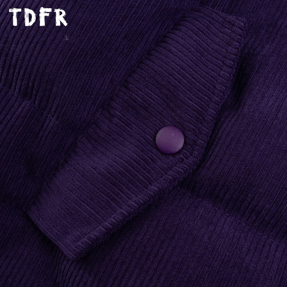 Вельветовая стеганая куртка с нашивкой и вышивкой мужская уличная зимняя