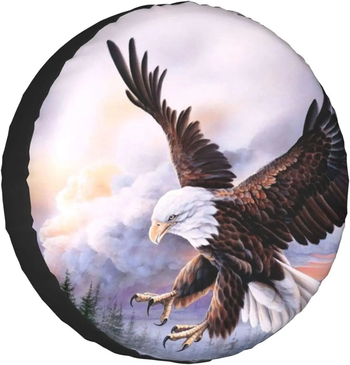 

Bald Eagle Printed Spare Tire Cover Waterproof Tire Wheel Protector for Car Truck SUV Camper Trailer Rv 14"-17"