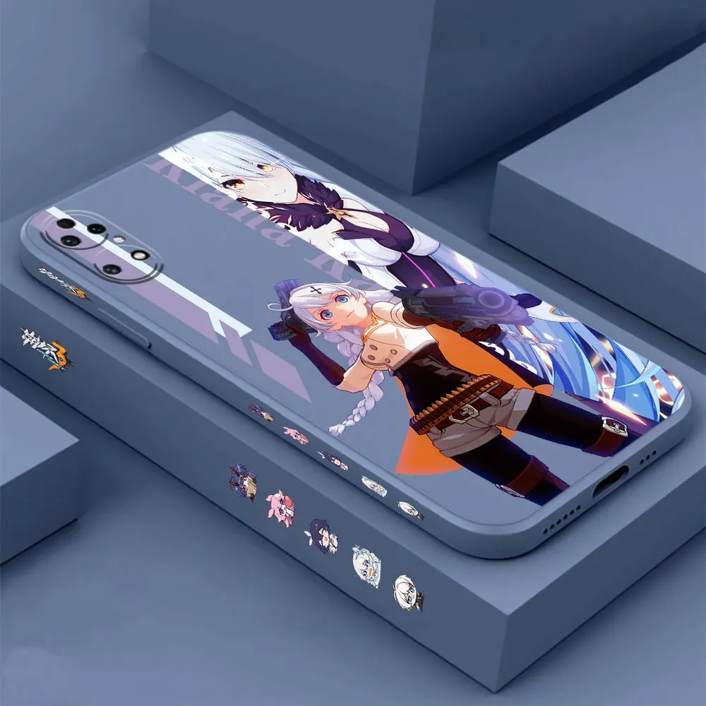 Honkai Impact 3rd Kiana Kaslana Phone Case For Huawei P60 P50 P40 P30 P20 Mate 50 40 30 20 20X 10 Colour Liquid Silicone Cover