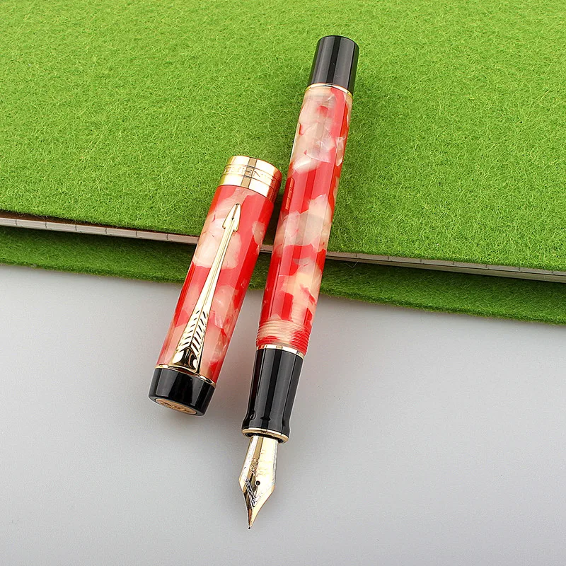 Перьевая ручка Jinhao Centennial 100 18KGP с золотым наконечником 0 7 мм акриловая чернильная