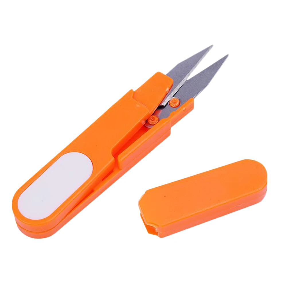 

Fishing Accessories Fishing Line Scissor Portable U Shape Beading Thread Cutter with Cap Non-Slip Sewing Scissor Cutt wholesale
