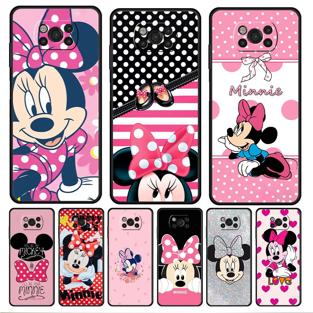 

Capa For Xiaomi POCO MI 11 lite F3 F4 GT M3 10T X4 M4 Pro 5G 9T X3 NFC 11T Celular Funda Disney Cartoon Minnie Mouse
