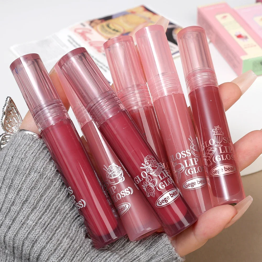 Зеркальная глазурь для губ с водным светом стойкая увлажненная желейная жидкая