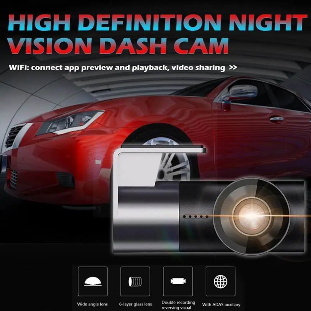 

Видеорегистратор U8g2, 1080p, угол обзора 170 °, 4k, Wi-Fi