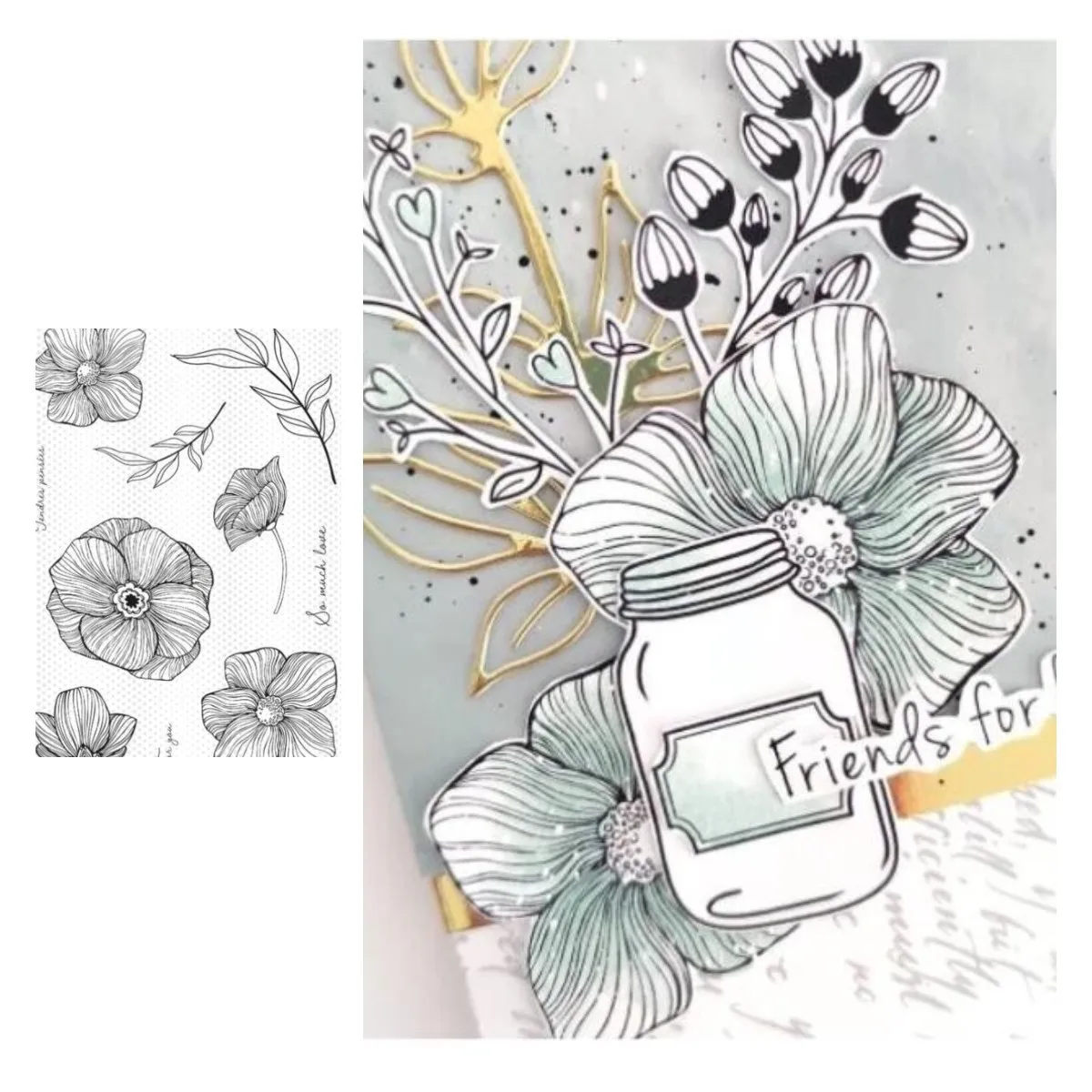 

Delicate Flowers And Leaves Metal Cutting Dies Stamps Scrapbook Diary Secoration Embossing Stencil Template Diy Greeting Card