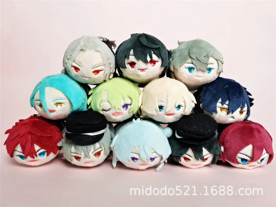 

12 PCS Ensemble Stars Tsum Tsum Plush Toys Ogami Koga Saegusa Ibara Anime Figure Kawaii 9Cm Soft Stuffed Bag Pendant Puppet Toys