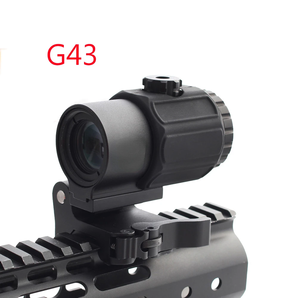 Magorui Tactical G43 3x Magnifier Scope Sight with Switch to Side STS QD Mount Fit for 20mm rail Rifle Gun Hunting accessories