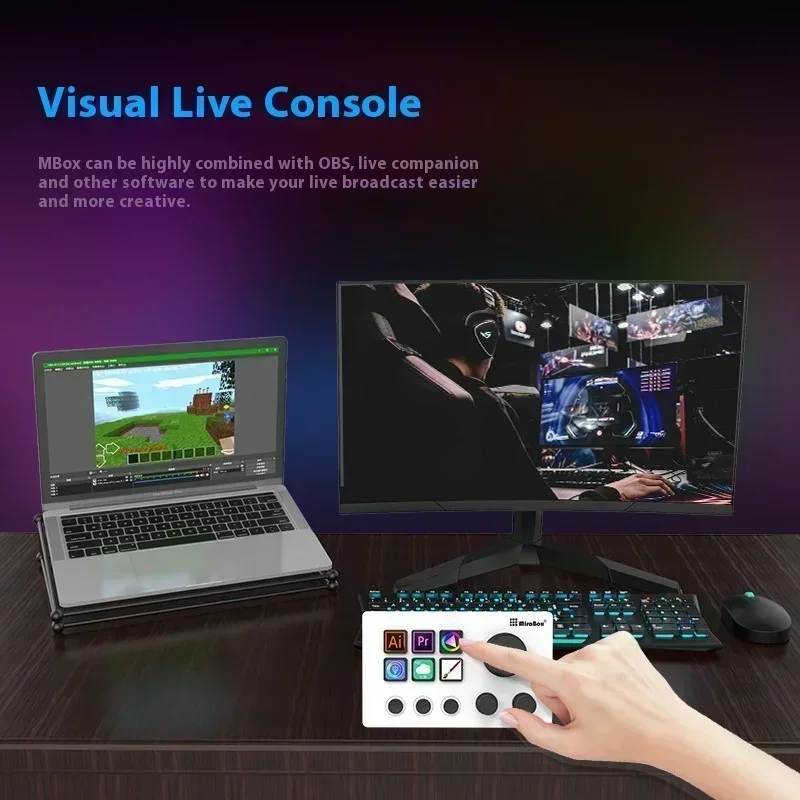 Mirabox N3 Streamdeck 12-клавишная мини-визуальная клавиатура с тремя многофункциональными