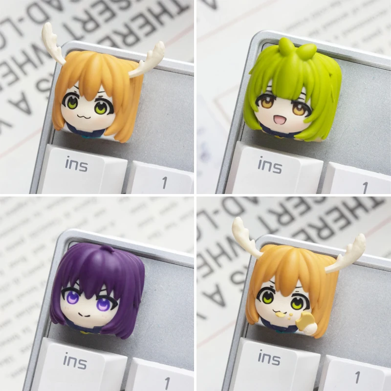 My Deer Friend Nokotan Series Колпачки для клавиш в стиле аниме из смолы 3D ручной работы Artisan