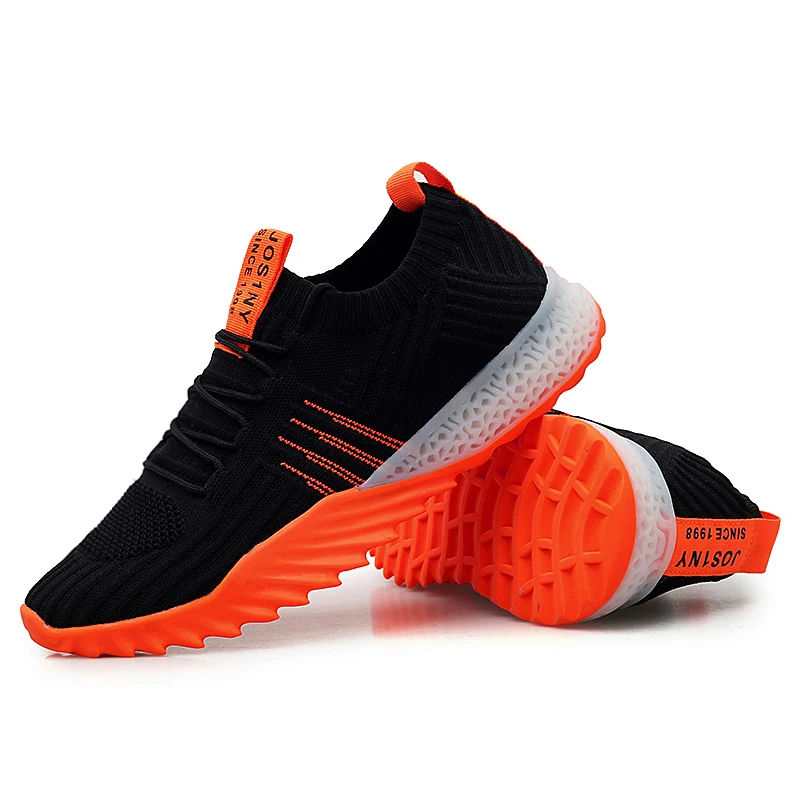 JIEMIAO Couple Running Shoes Fashion Outdoor Male Sports Lightweight Breathable Sneakers Women Comfortable Athletic Footwear