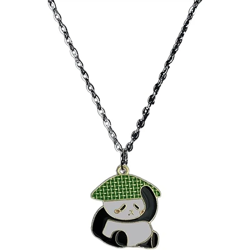 Interesting and Cute Kung Fu Panda Necklace Metal Dripping Oil Female Students Send Boyfriend Necklace Jewelry Gift Wholesale images - 6