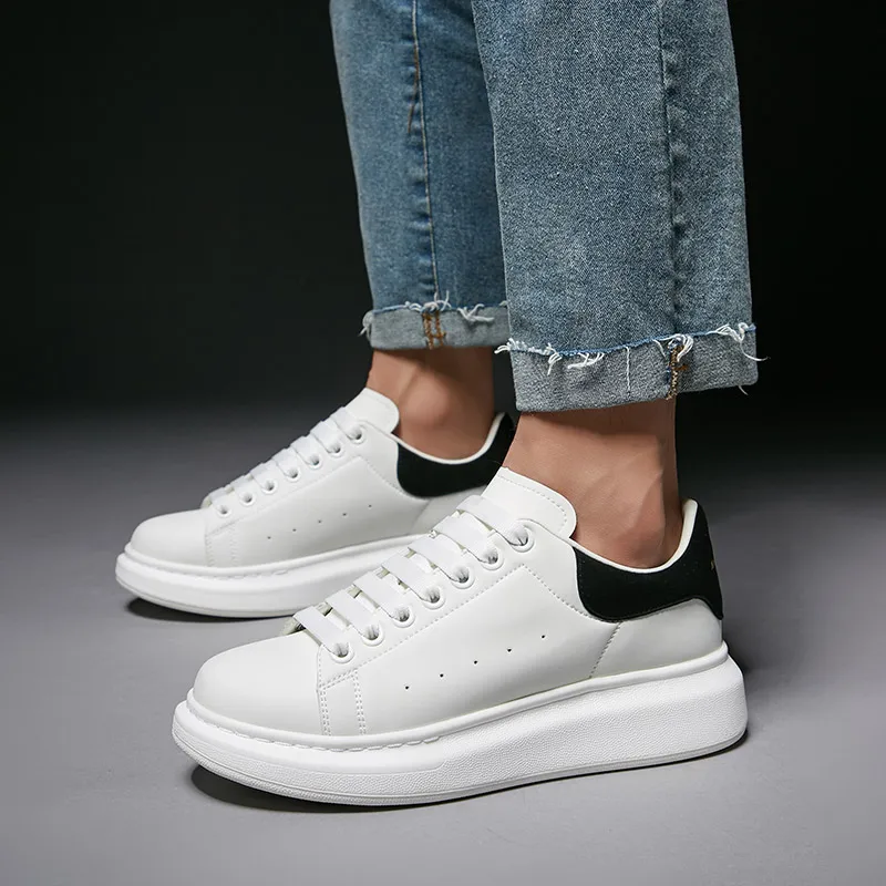 

NEW 2021 Luxury Mcqueen Shoes for Women Brand Design Alexander White Chunky Sneakers Female Vulcanize Sport Shoe Plus Size 34-45