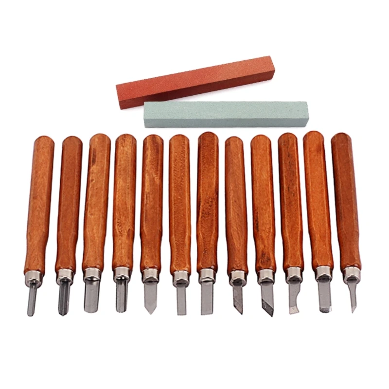 

Набор ножей для резьбы по дереву, 12 шт., набор инструментов для ручной резьбы для DIY скульптуры плотника