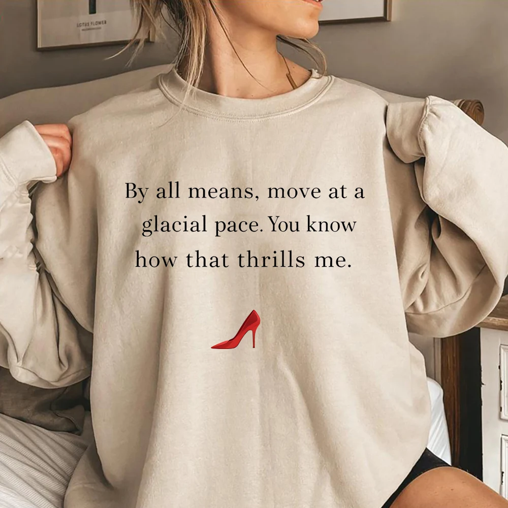 Фото Свитшот Glacial Pace с цитатой Devil Wears Quote, футболка Glacial Pace That's All, свитер Miranda Laby Boss, модный женский свитшот №5