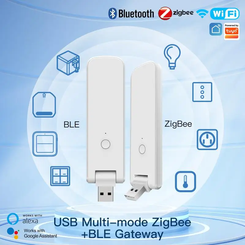 

Умный USB-шлюз Tuya + беспроводной концентратор ZigBee, управление умным домом, совместим с Alexa Google Home