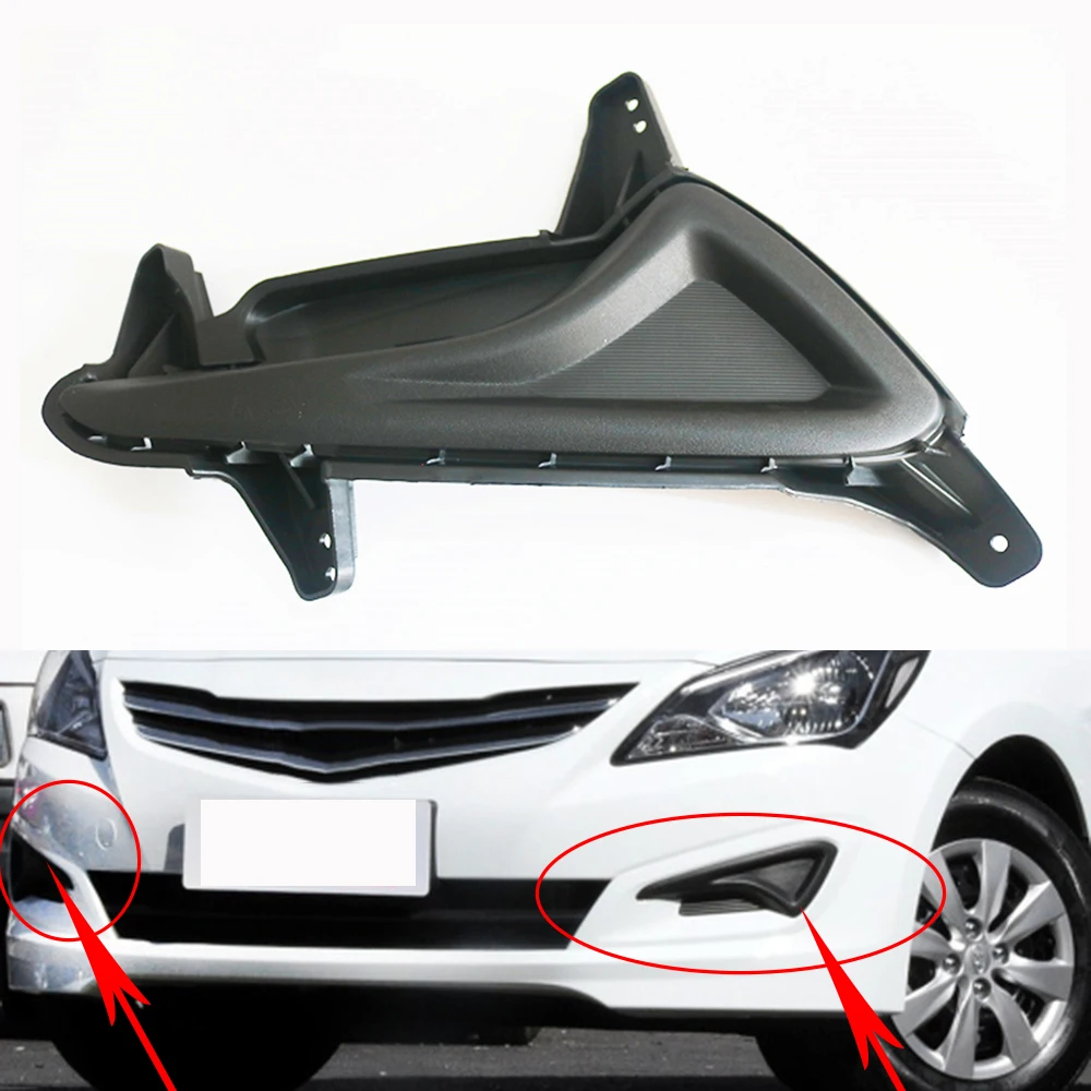 

Fog Light Cover For Hyundai Verna 2014 2015 2016 Fog Lamp Shell Vent Car Front Bumper Grille Driving Lamp Cover