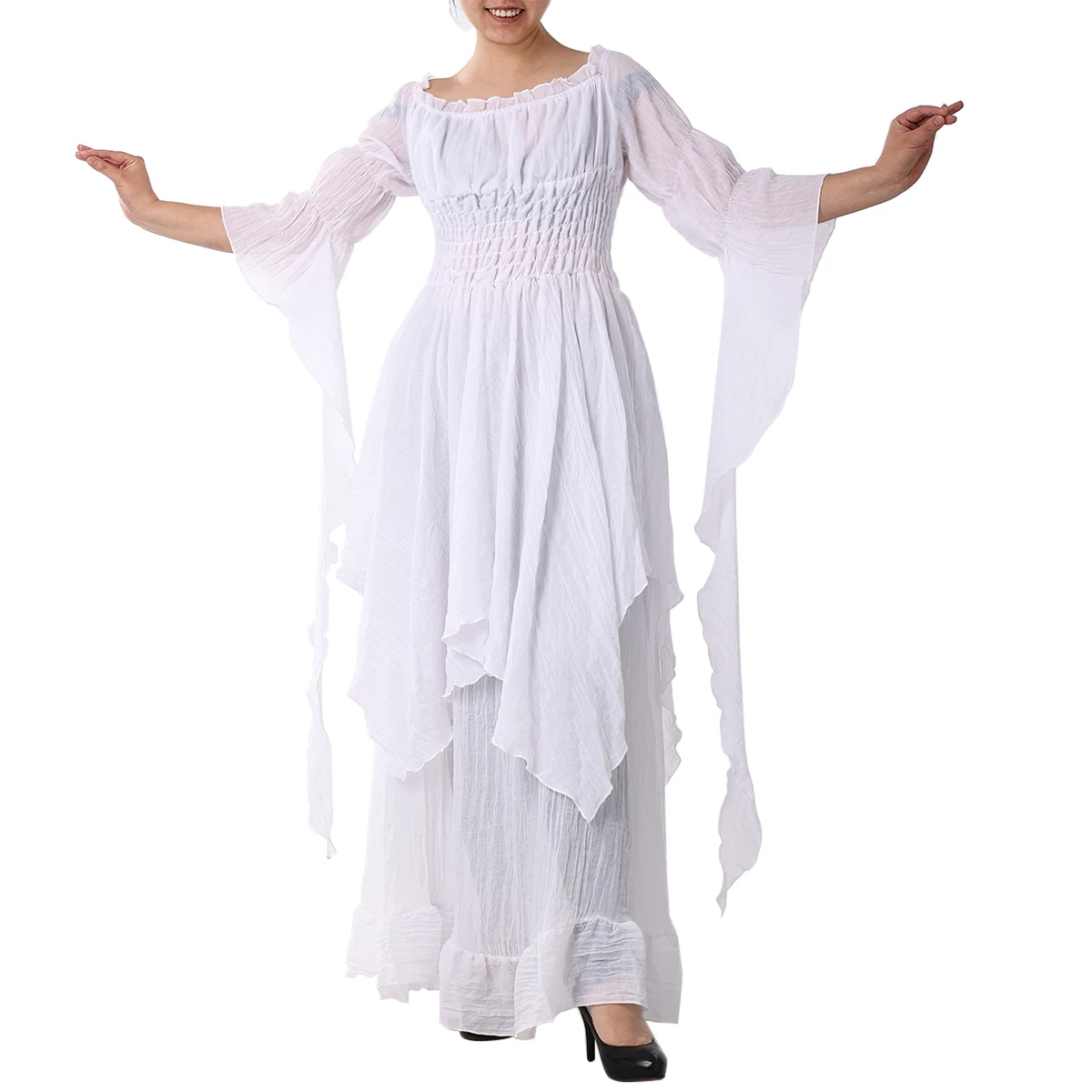 Платье пиратское женское средневековое с открытыми плечами |