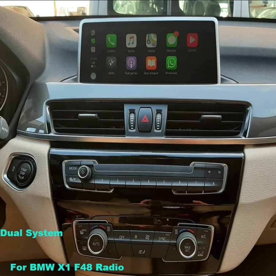 

Двойная система 10,25 "8-ядерный Android 11 автомобильный DVD-плеер для BMW X1 F48 2015-2015 2din Радио Android GPS-навигация головное устройство