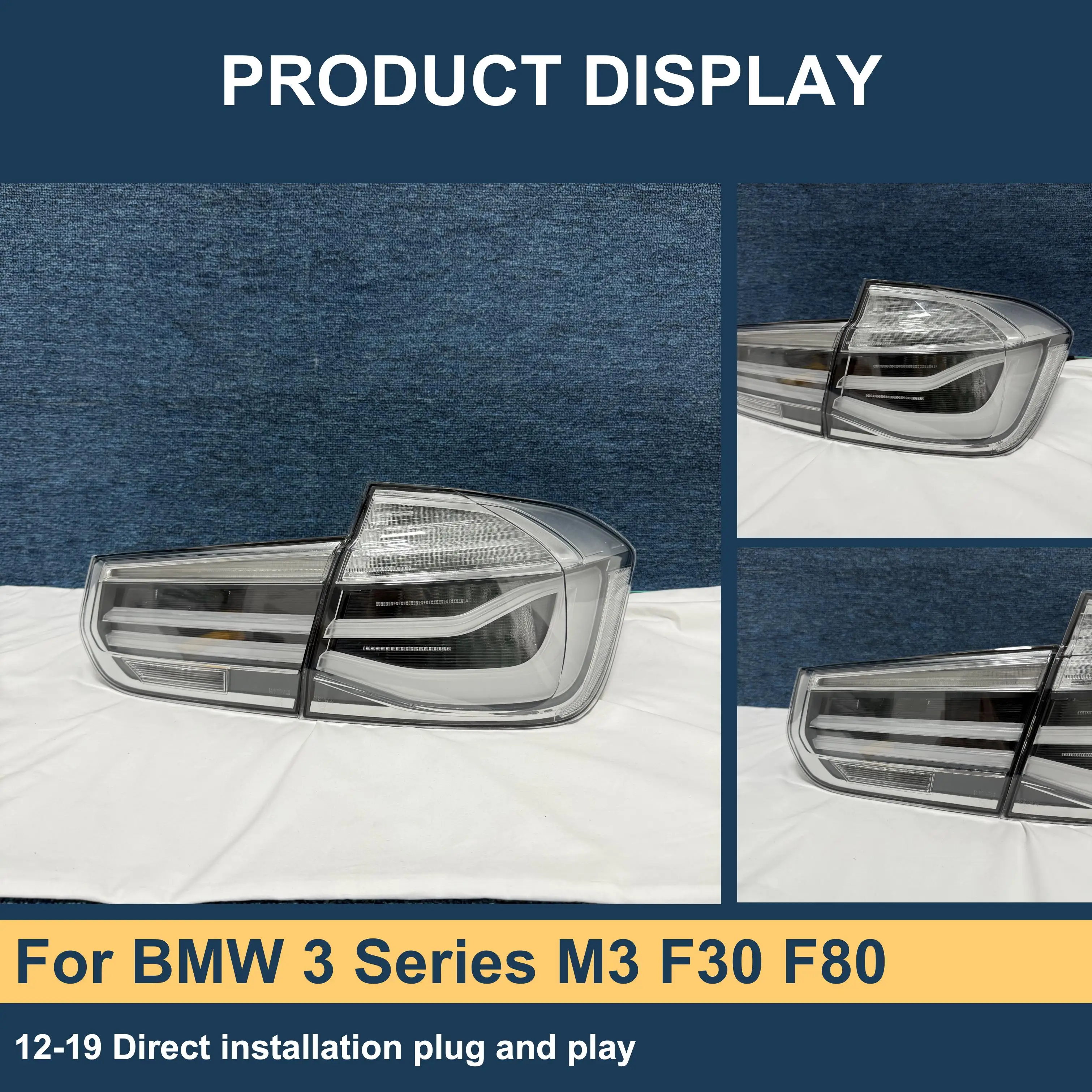 Фото Задние фонари J ONE Cars Parts And Accessories Lci MP белого цвета для BMW 3 серии M3 F30 F80 2012-2019 G20 F30 №3