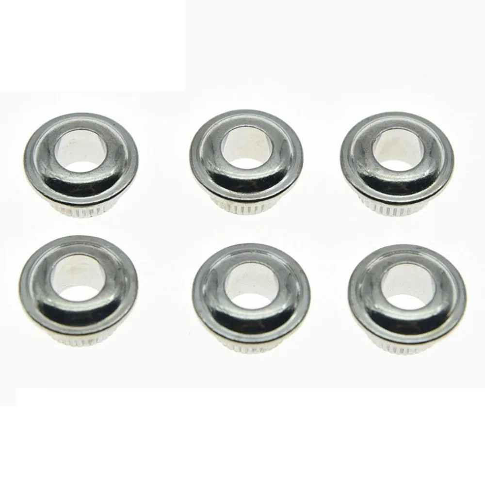 

6Pcs Tuner Bushes 10MM Metal Reducer Bushes Ferrules Nuts For Vintage Guitar Machine Heads Tuners Musical Instrument Accessories