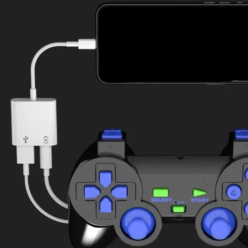 2 в 1 двойной USB-сплиттер ЦАП адаптер для быстрой зарядки типа C источник питания USB