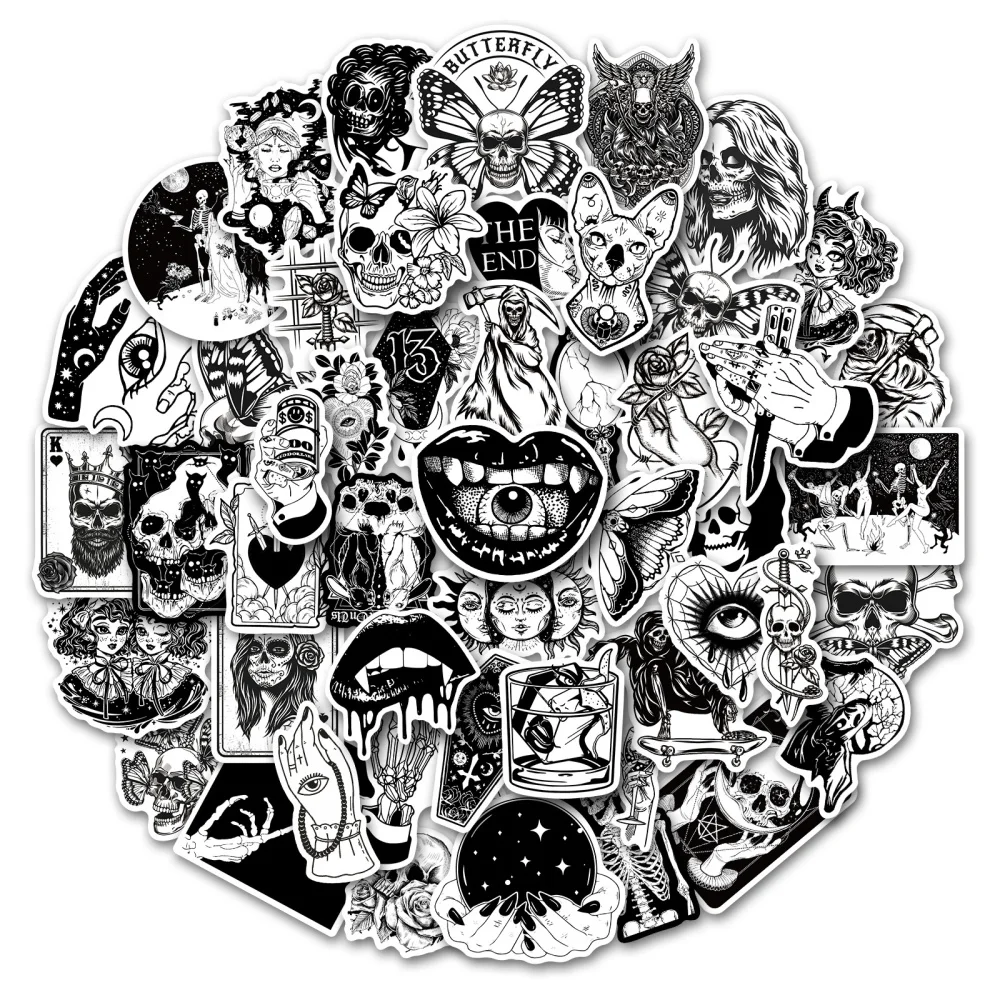 

10/30/50PCS Cool Cartoon Gothic Horror Graffiti Stickers DIY Luggage Guitar Laptop Bike Travel Waterproof Sticker Decal Toy