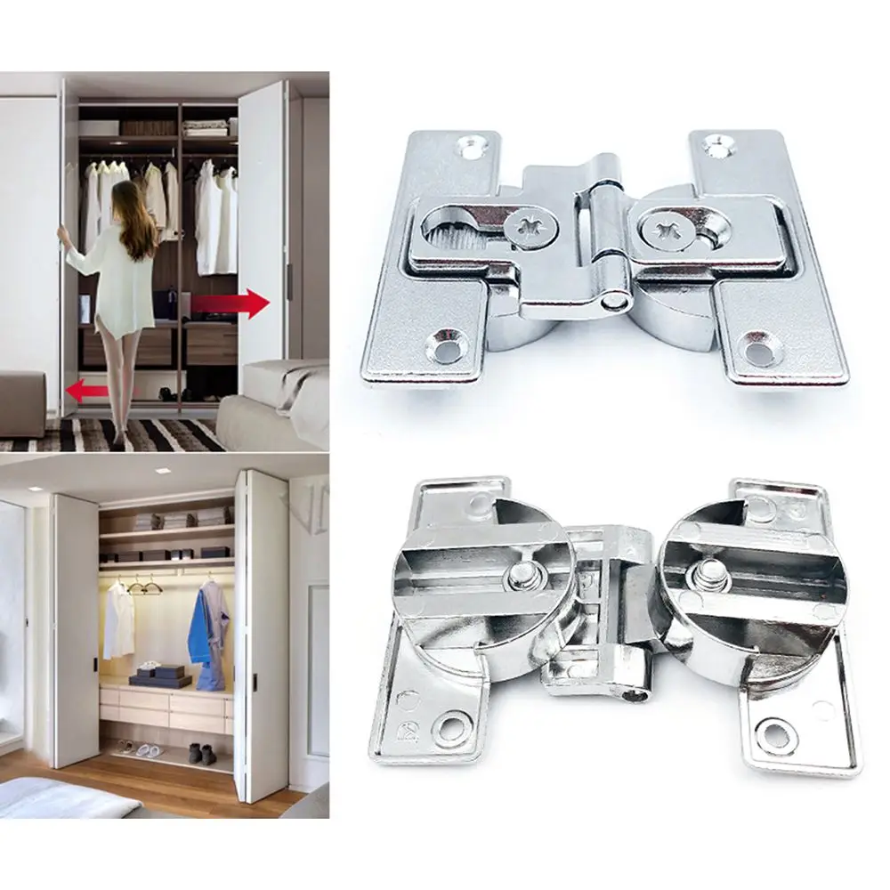 

Hardware Zinc Alloy Cabinet Door Flap Invisible 180 Degrees Folding Hinges Hidden Hinge Self-Supporting