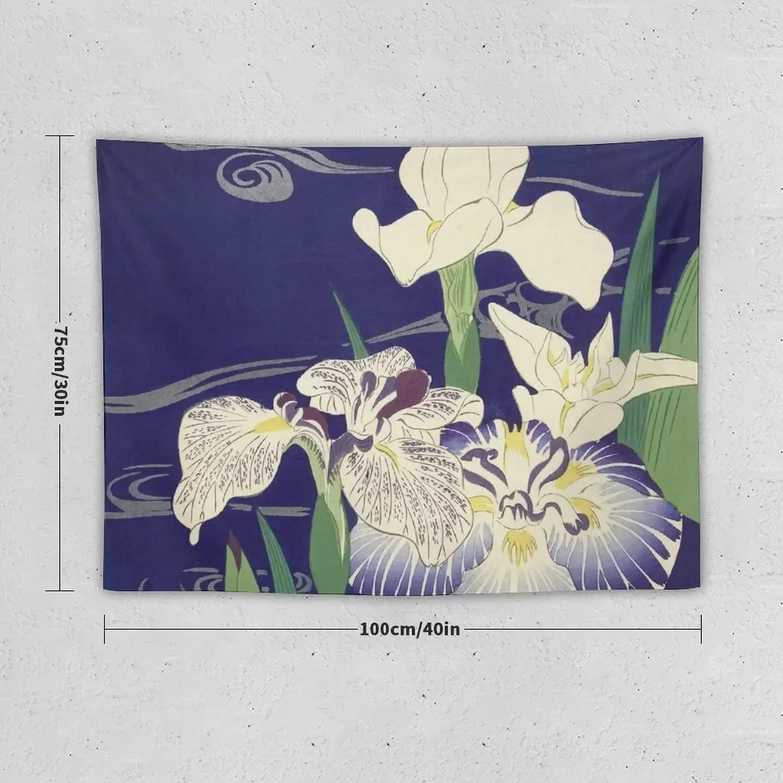 Irises byTsukioka K?gyo японский гобелен из древесины настенный декор ковер на стене