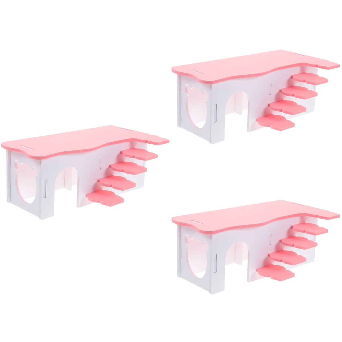 

3pcs Hamster Hideout Rat Ladder House Guinea House Guinea Rest House
