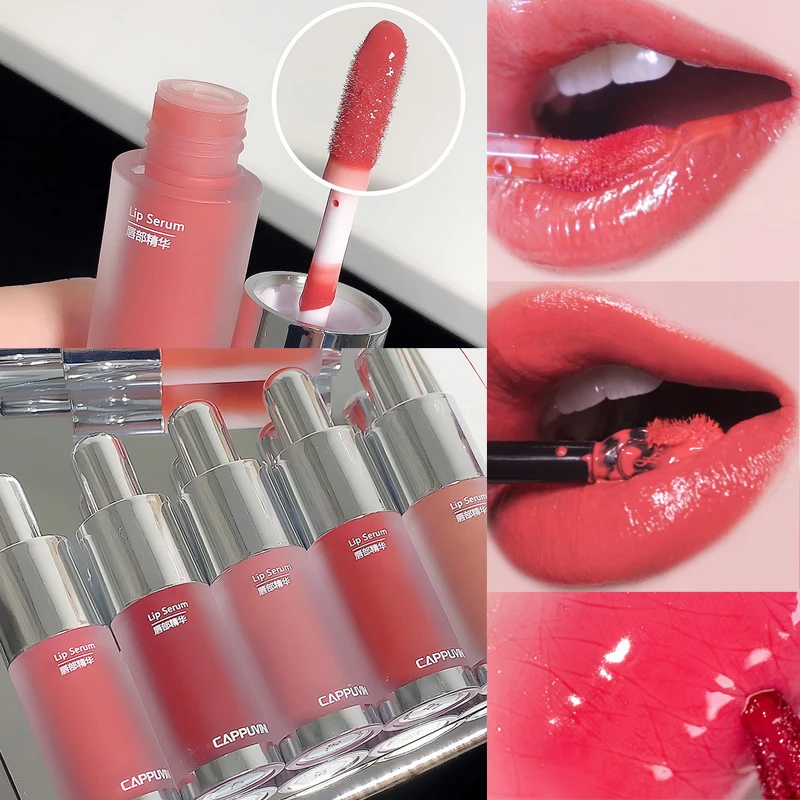 

Tinted Lip Glow Serum Essential Oil Moisturizing Natural Color Lip Glaze Plumper Mirror Water Lipgloss Korean Lipstick Cosmetics