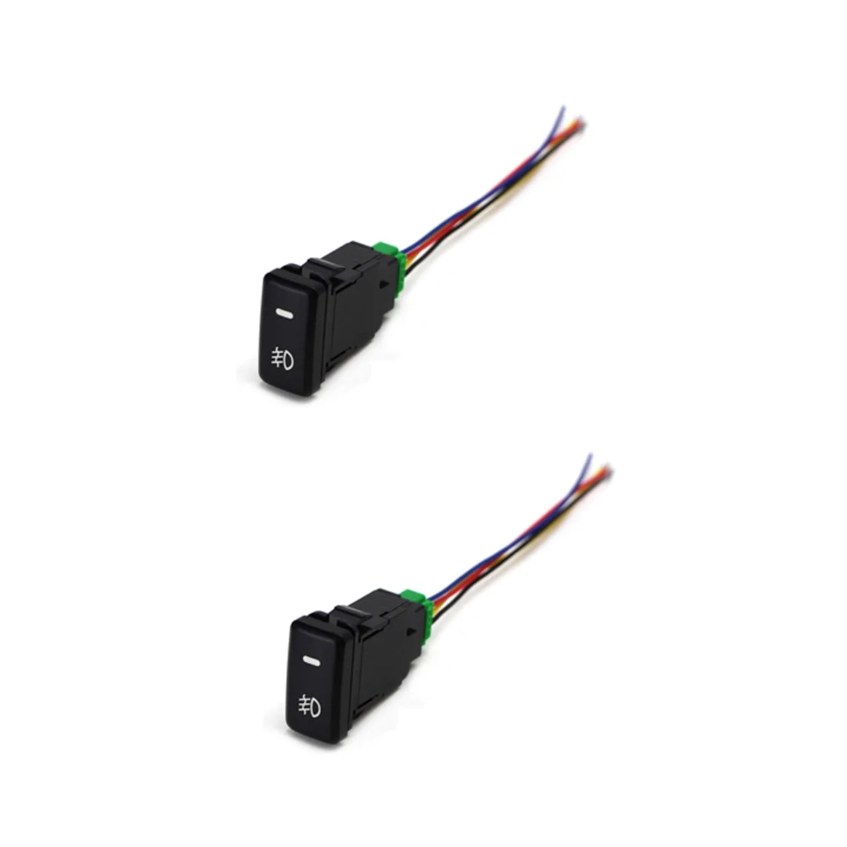 

2Pcs Auto Retrofit Switch Waterproof Toggle Switch Fog Lamp Switch with 4 Line for Toyota Lexus White Light