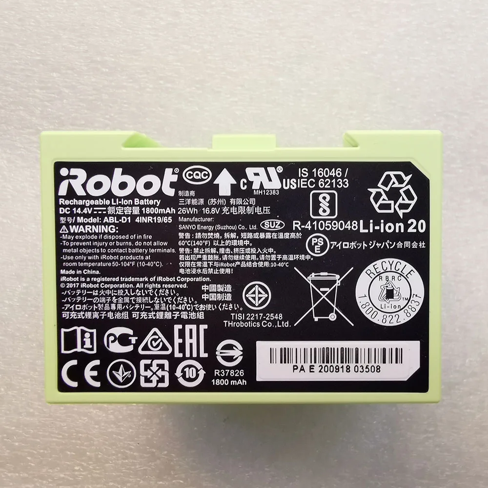 Новый аккумулятор для irobot e5 e6 i7 + i8 7150 7550 e5150 e5152 e5154 e6198 i3 3150 i4 4150 ABL-D1 |