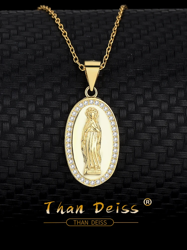 Фото Ожерелье из серебра 925 пробы с подвеской Дева Мария Исуса | Украшения и аксессуары