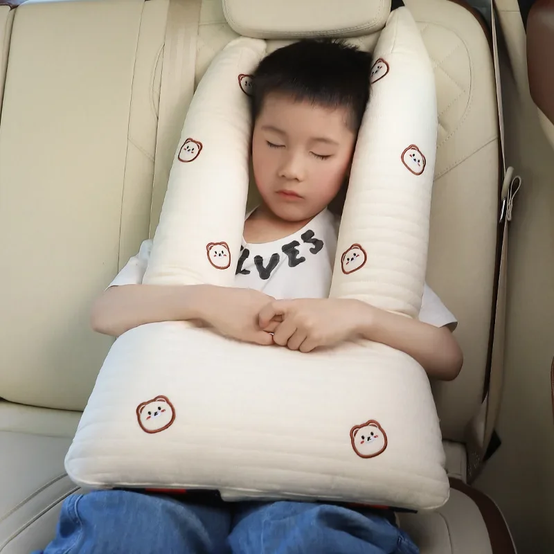

Детская дорожная подушка U-образной формы с милым рисунком животного для поддержки головы и шеи, подушка для автомобильного сиденья, безопасная подушка для шеи для детей