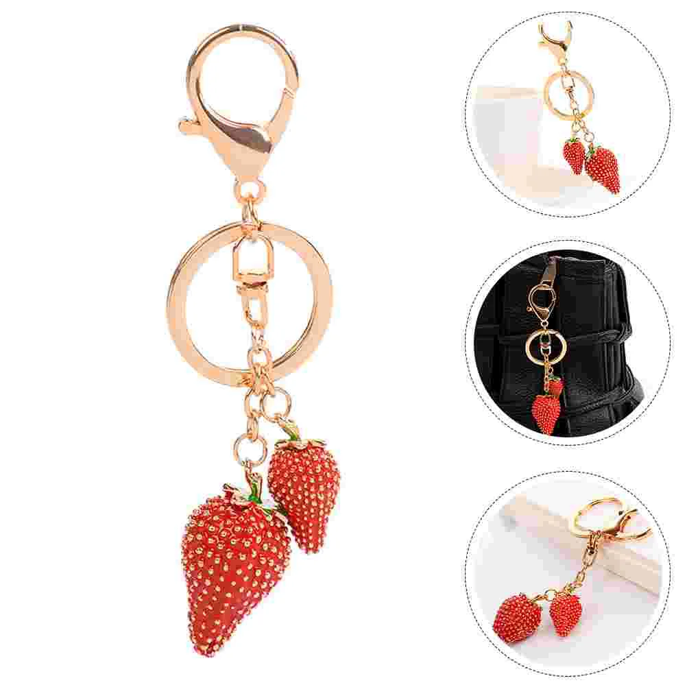 

Strawberry Shape Key Chain Pendant Bag Pendant Key Chain Decoration Key Ornament