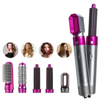 1000w 5 in 1 hair dryer brush auto hair curler professional hot air brush styler and volumizer hair straightener curler comb