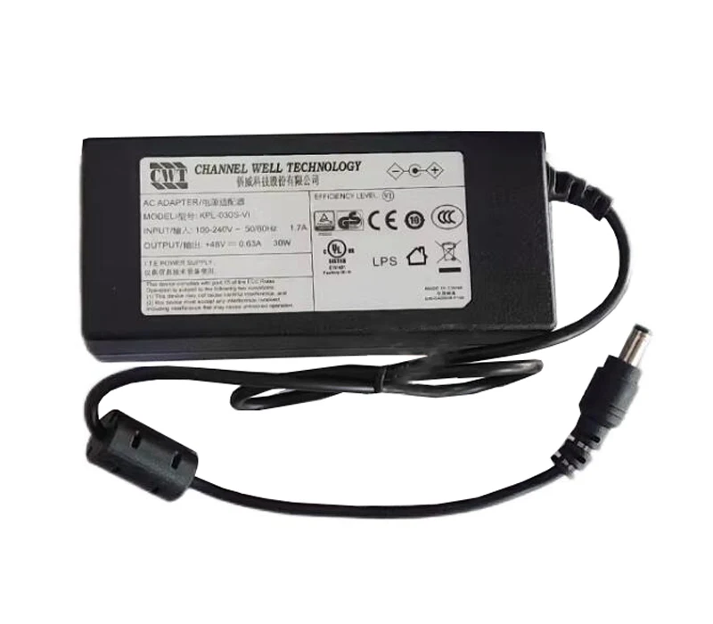 Блок питания 48V 0.63A Barrel 5 5/2 1mm IEC C14 KPL-030S-VI