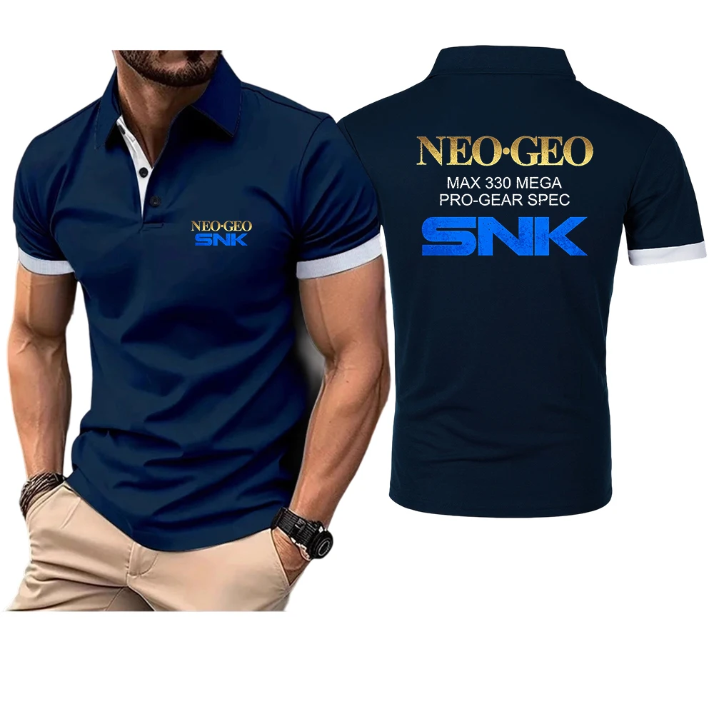 Фото Мужская легкая футболка-поло 2026 Neo Geo Pro Gear Spec с графическим логотипом, однотонная, дышащая, летняя №3