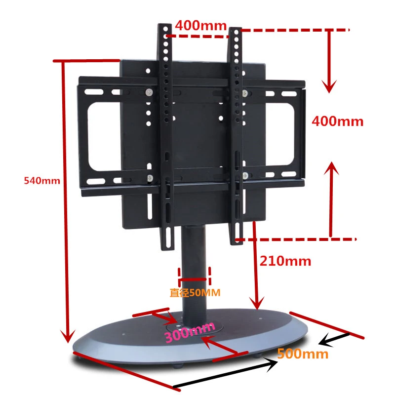 Mounts Bracket In Partition Wall 360 Rotate Height Adjust Tv Swivel Bracket