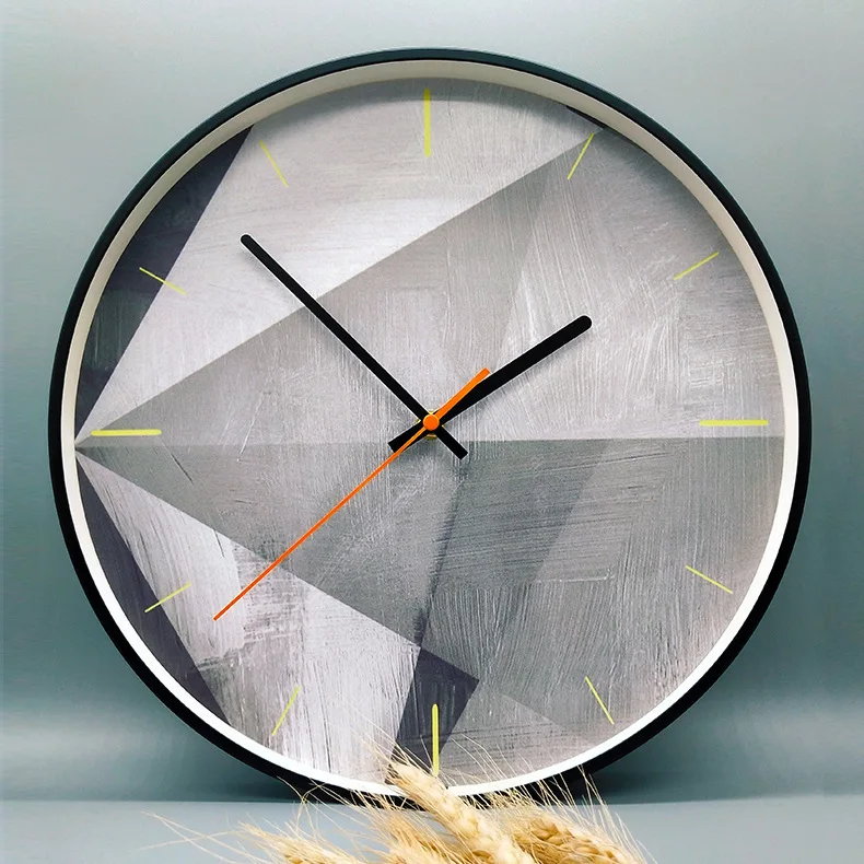 

Fashion Grey Cement Wall Material Creative Wall Clock Modern Industrial Wind Art Personality Clock