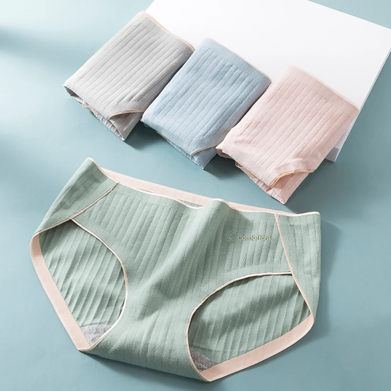 Хлопковые трусики женское нижнее белье однотонные без следов удобное мягкое