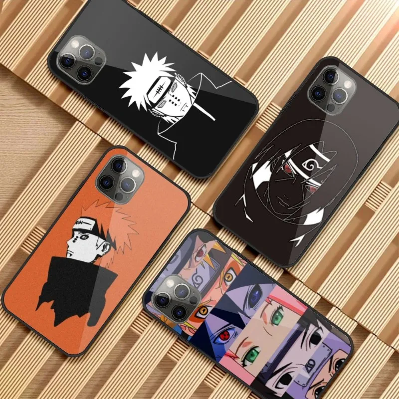 Чехол Akatsuki N-aruto Шаринган для IPhone 14 13 12 11 XS X 8 7 6 Plus Mini Pro Max SE 2022 черный чехол из