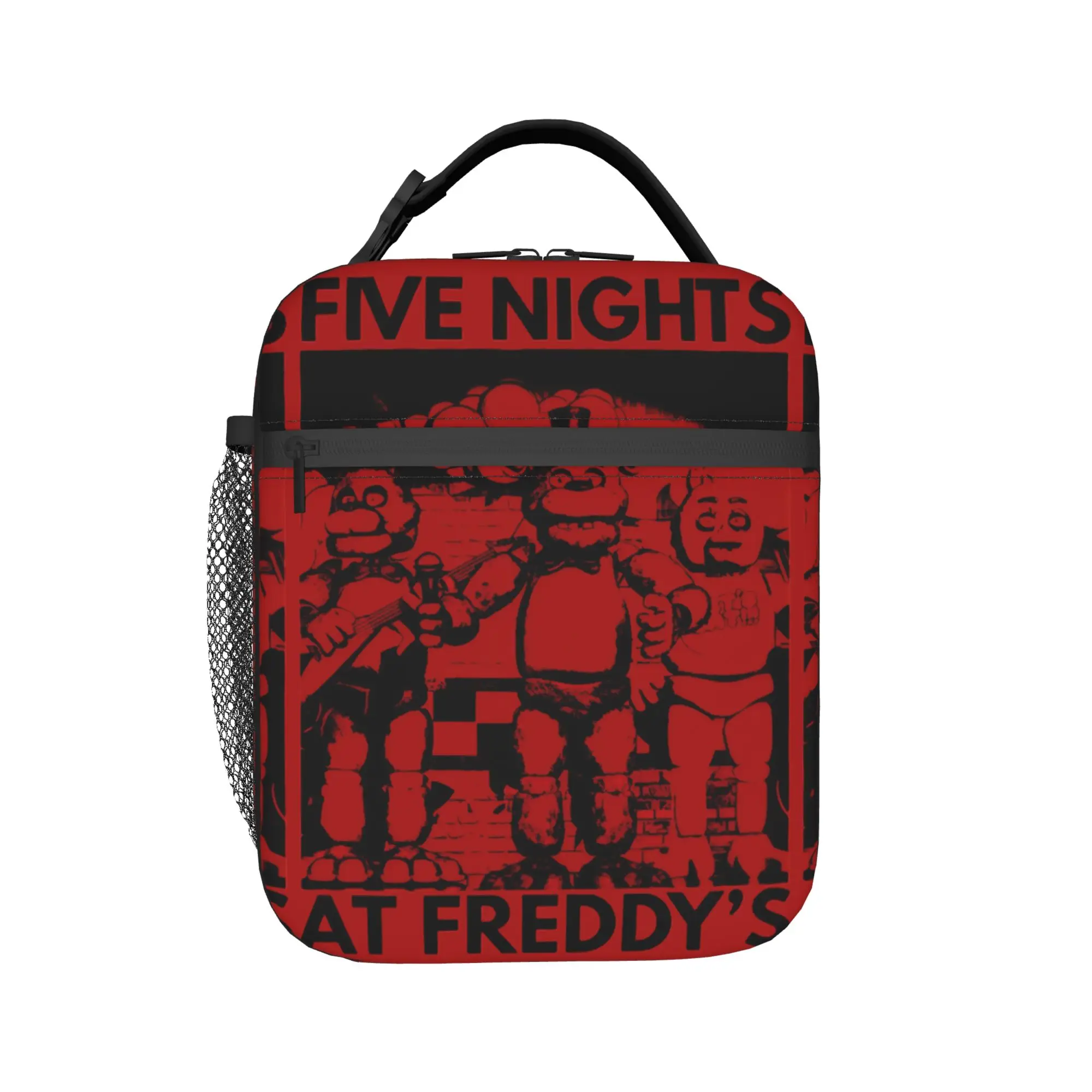 Фото Портативные ланч-боксы FNAF At Freddy's на заказ, водонепроницаемые, для выживания, термосумки-холодильники для еды, изолированные сумки для обедов, для офиса и работы №1