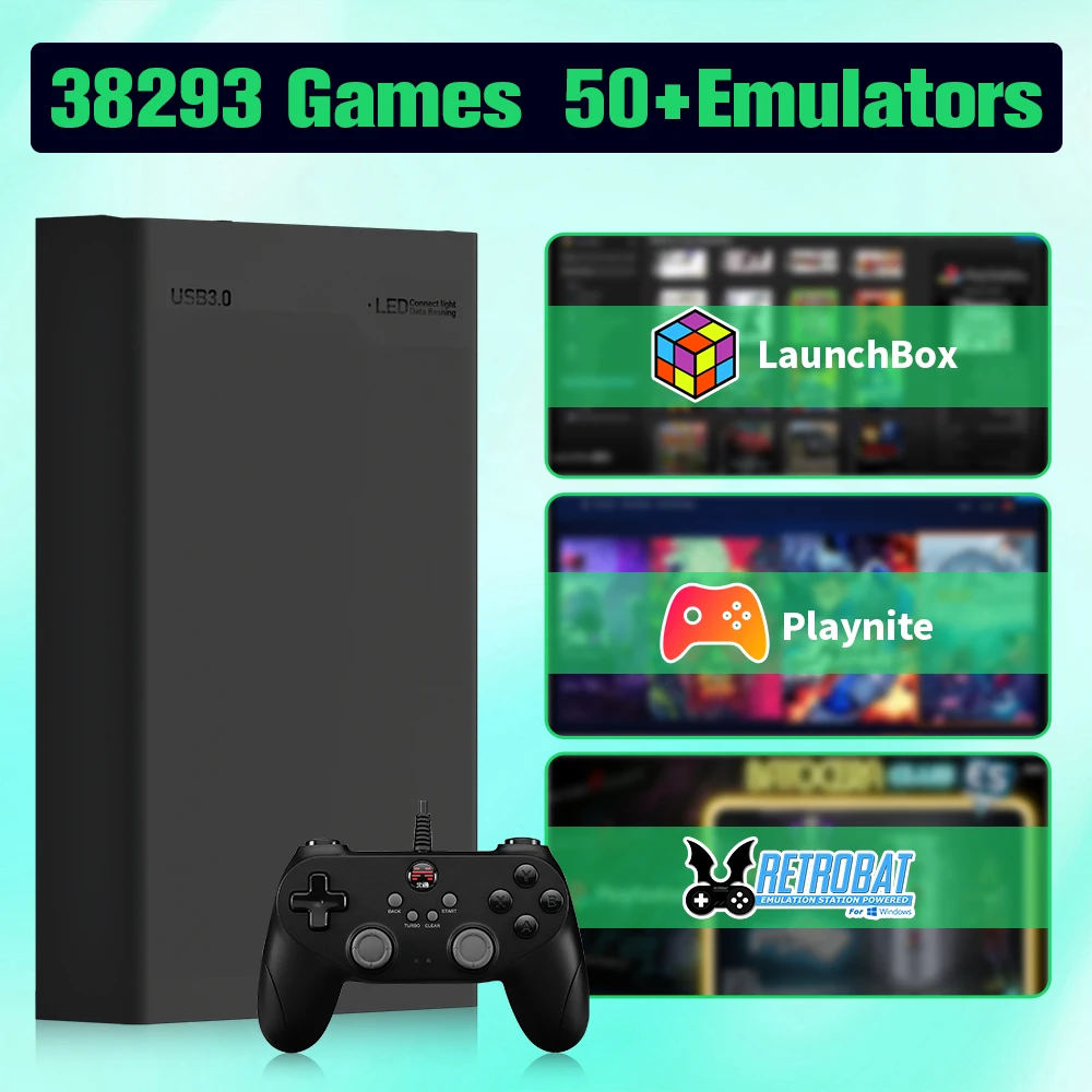 Игровая консоль Hyper Base MIX 500G в стиле ретро с жестким диском для