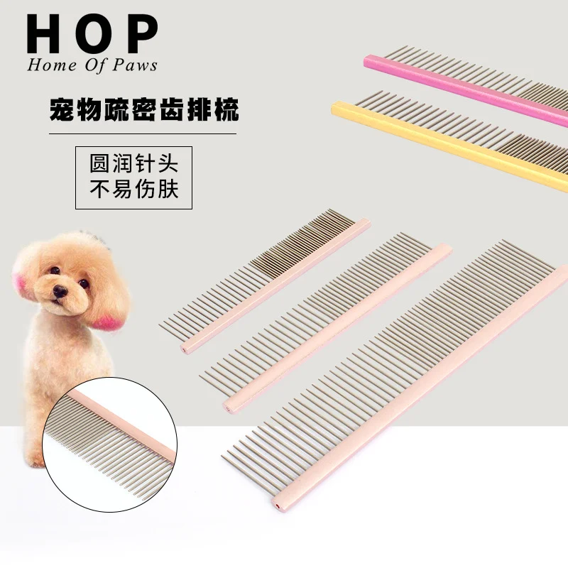 

Расческа для груминга Fenice из нержавеющей стали с алюминиевой ручкой, расческа для чистки волос для собак/кошек, аксессуары для домашних жив...