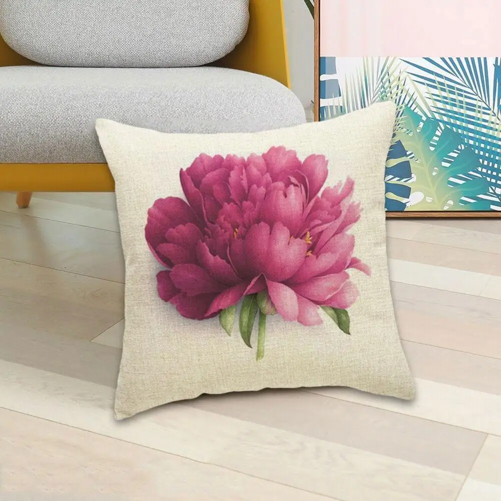 

Floral Hydrangea Pillowcase Rose Pattern Cushion Cover Pillow Cover to Easy Ornament PillowCase Clean Parlor Gift Friend Y6P0
