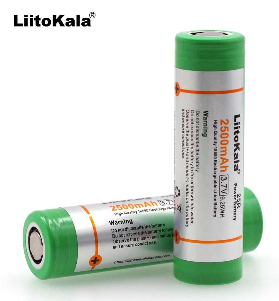 

Liitokala INR18650 25R 2500mAh 3.7V 18650 Battery Rechargeable Li-ion Batteries High Current Discharge Power Lithium Cells